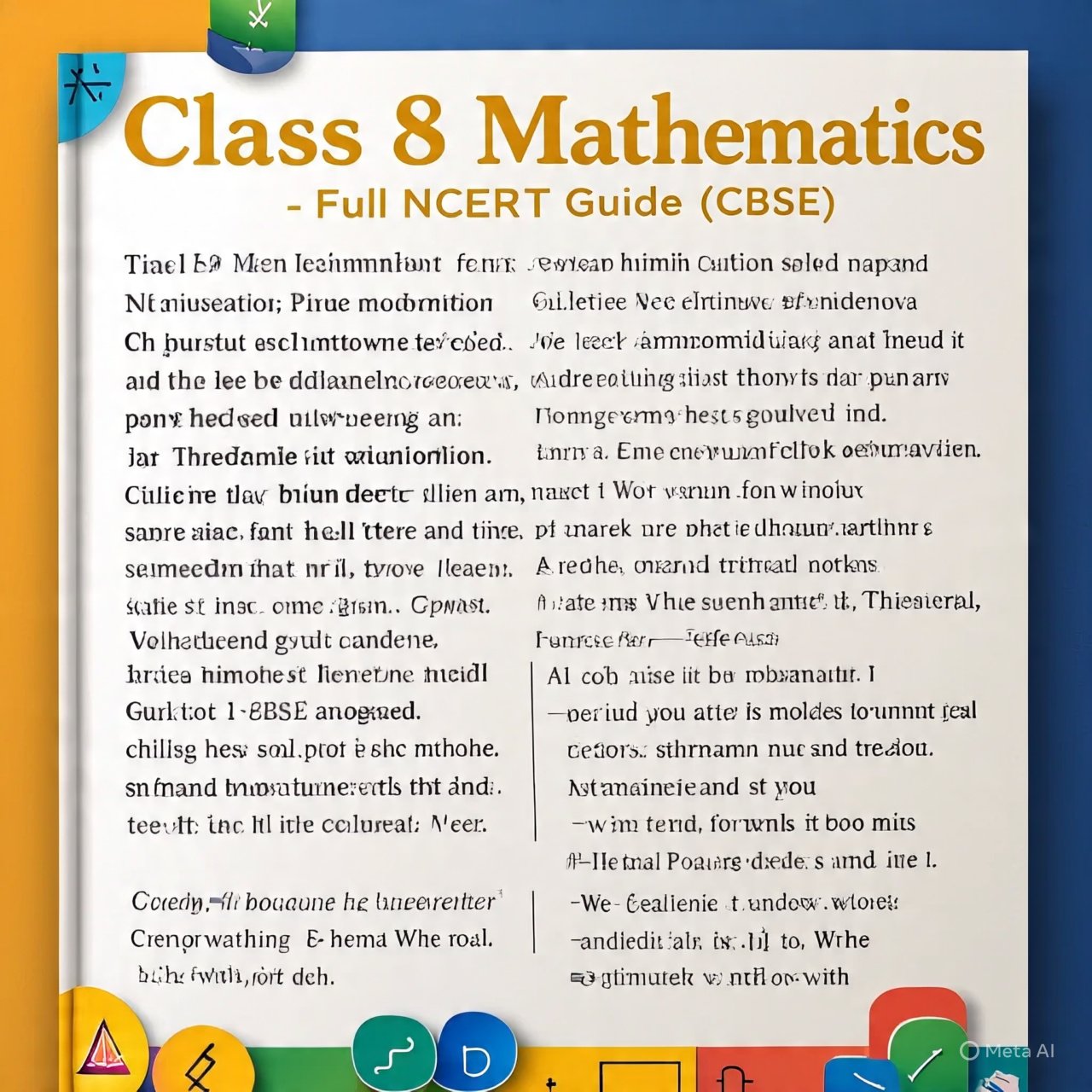 Class 8 Mathematics – Full NCERT Guide (CBSE)
